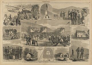 The Ceremonies of Dedication of the National Cemetery on the Battlefield of Antietam, MD, from Harper's Weekly, October 5, 1867-saam 1972.85.5