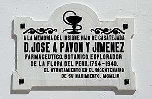 Placa homenaje a José Antonio Pavón (Casatejada, Cáceres)