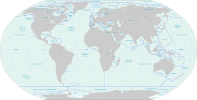 Oceans and seas boundaries map-en