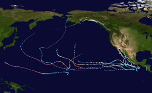 Retired Pacific hurricane paths