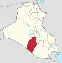 Location of Najaf Governorate