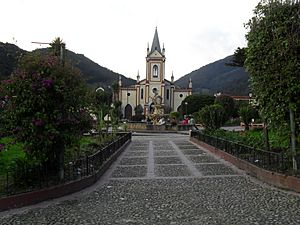 Central square and church of Arcabuco