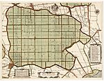 Historical map of the polder with clearly seen rectangular grid
