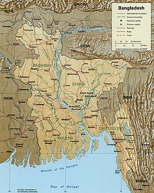 Bangladesh LOC 1996 map