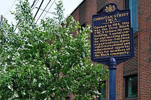 Christian Street YMCA Historical Marker 1724 Christian St Philadelphia PA (DSC 4165)