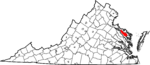 State map highlighting Richmond