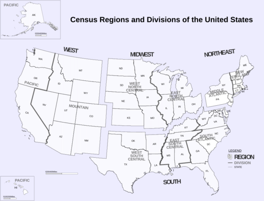Census Regions and Division of the United States