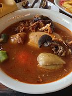 Fufu and Light Soup with meat