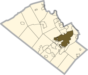Location within Lehigh County