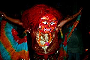 Nepalese lakhe dancer