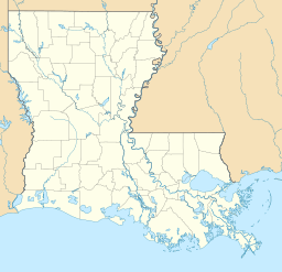 Location of Lake Peigneur in Louisiana, USA.