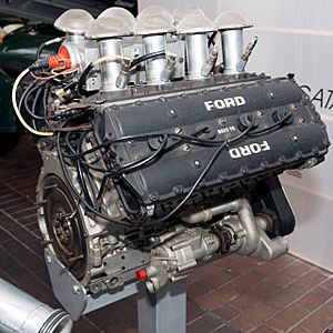 Ford-Cosworth DFV rear-right National Motor Museum, Beaulieu