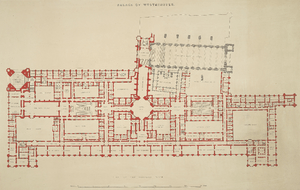 Palace of Westminster plan, F. Crace, high resolution