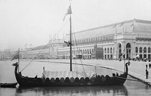 Viking, replica of the Gokstad Viking ship, at the Chicago World Fair 1893