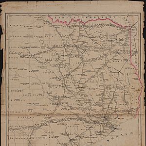 Railroad Map of Texas East of the 100th Meridian