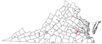 State map highlighting Hopewell