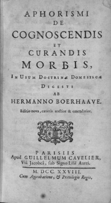Boerhaave - Aphorismi de cognoscendis et curandis morbis, 1728 - 3032194