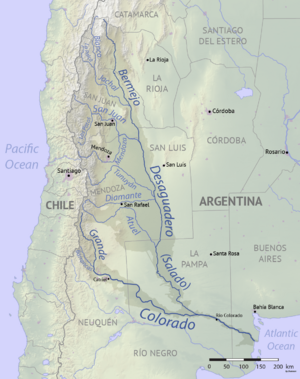 Colorado River Argentina basin map