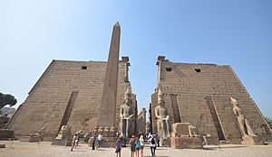 Entrance of Luxor Temple, Luxor, Egypt