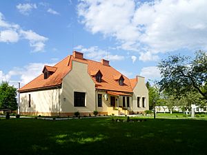 Ustylug Vol-Volynskyi Volynska-Stravinskyi house after reconstruction in 2013-left view