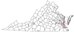 State map highlighting Poquoson