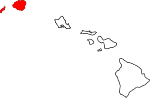 State map highlighting Kauai County