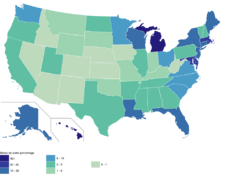 US States by Water Percentage