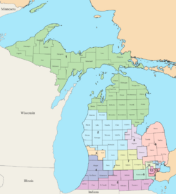 Michigan Congressional Districts, 118th Congress