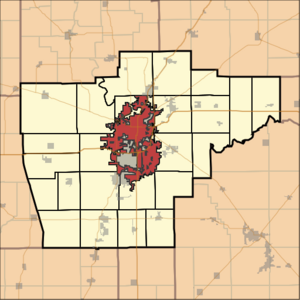 Map highlighting Capital Township, Sangamon County, Illinois