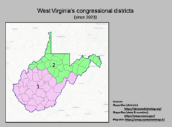 West Virginia's congressional districts (since 2023)