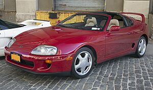 1994 Toyota Supra Sport Roof in Red, front left