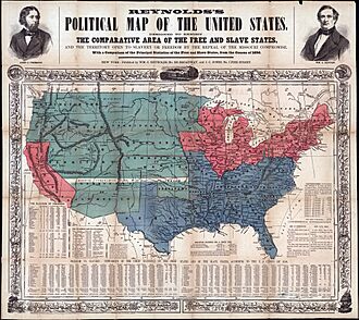 Map of Free and Slave States