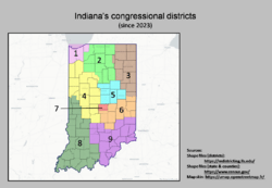 Indiana's congressional districts (since 2023)