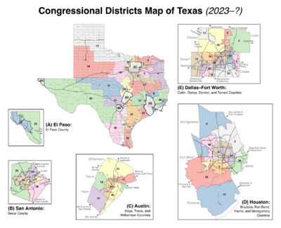 Texas Congressional Districts, 118th Congress