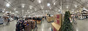 Panorama of the largest Costco Wholesale store, located in Salt Lake City, Utah, United States