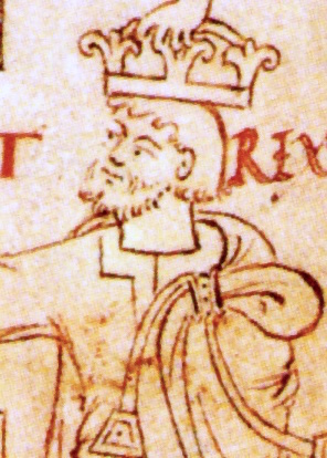 Canute and Ælfgifu cropped (Canute)