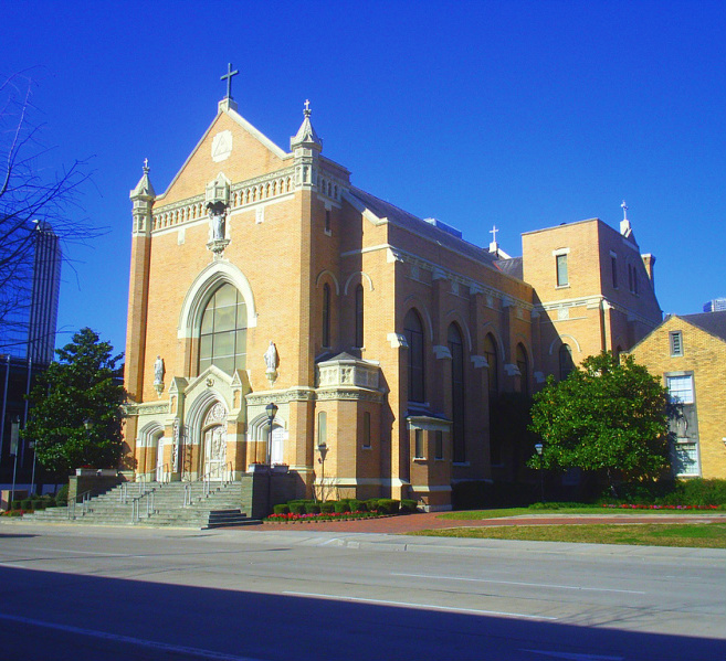 Old Sacred Heart CoCathedral, Front, Houston