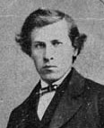 Portrait of Sir Wilfrid Laurier in his student days, circa 1865 in the formatof a carte-de-visite (cropped)