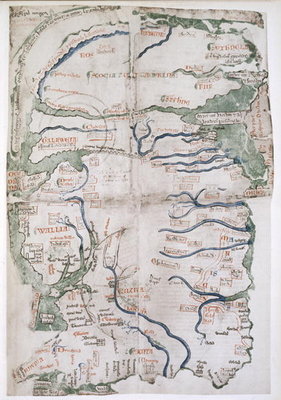 Map of Britain (c.1250) - Matthew Paris - STC255189