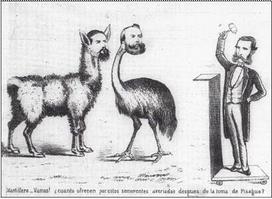Guerra del pacífico 1879-1884 Caricatura 43