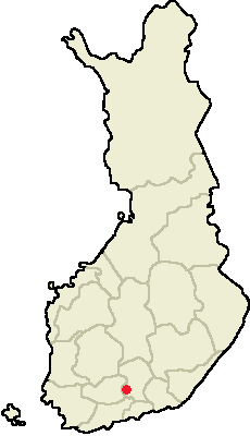 Location of Hämeenkoski in Finland