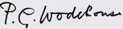 P.G. Wodehouse's autograph