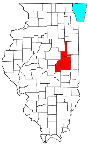 MSA before 2018. Champaign, Ford, and Piatt counties shown in red.