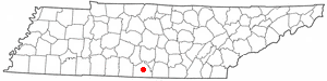 Location of Elora, Tennessee