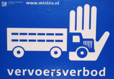 Vervoersverbod sign