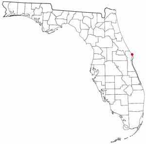 Location of Playalinda Beach, Florida
