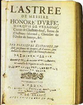 Page de garde d'une édition de L'Astrée du XVIIe siècle
