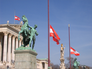 Flaggen halbmast Wien
