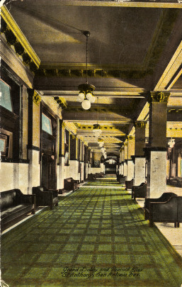 Grand Lobby and Peacock Alley of the St. Anthony Hotel