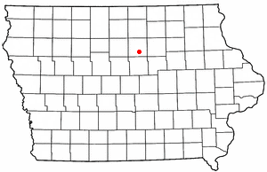 Location of Bradford, Iowa